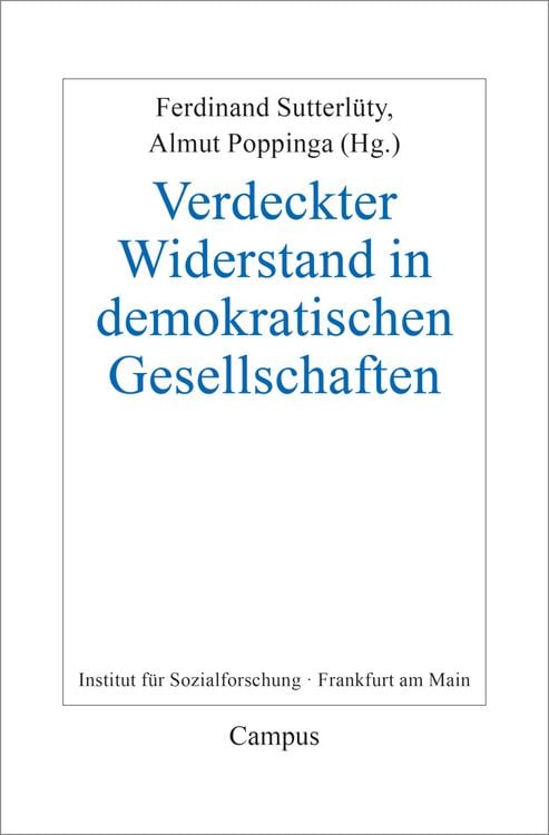 Produktbild: Verdeckter Widerstand in demokratischen Gesellschaften