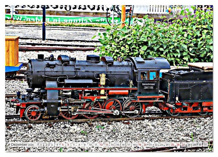 Produktbild: Modell-Lokomotiven beim Dampfmodellbau - Treffen in Bisingen (hochwertiger Premium Wandkalender 2026 DIN A2 quer), Kunstdruck in Hochglanz