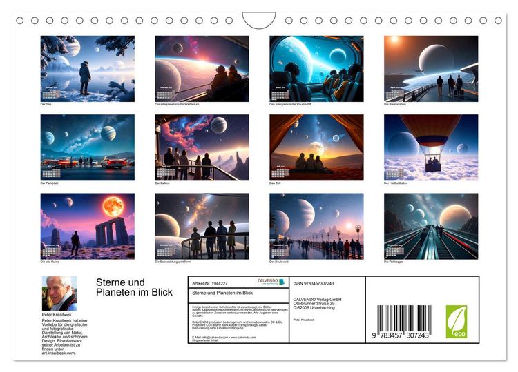 Produktbild: Sterne und Planeten im Blick (Wandkalender 2026 DIN A4 quer), CALVENDO Monatskalender