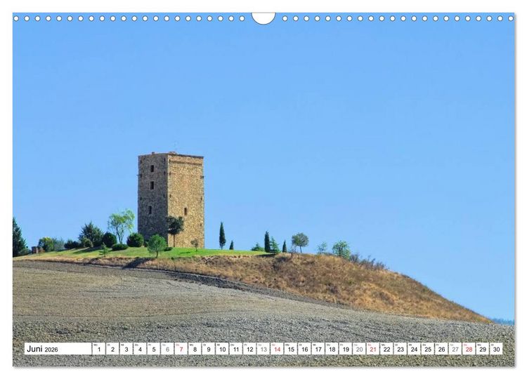 Produktbild: Toskana - Gro&szlig;arige Bauten (Wandkalender 2026 DIN A3 quer), CALVENDO Monatskalender