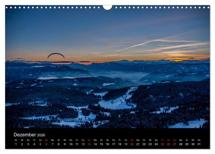Produktbild: Paragliding - zwischen Himmel und Erde (Wandkalender 2026 DIN A3 quer), CALVENDO Monatskalender
