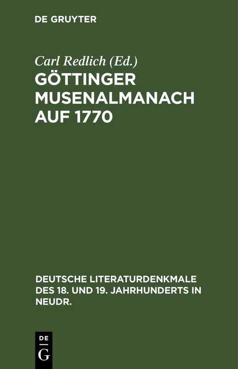 Produktbild: G&ouml;ttinger Musenalmanach auf 1770