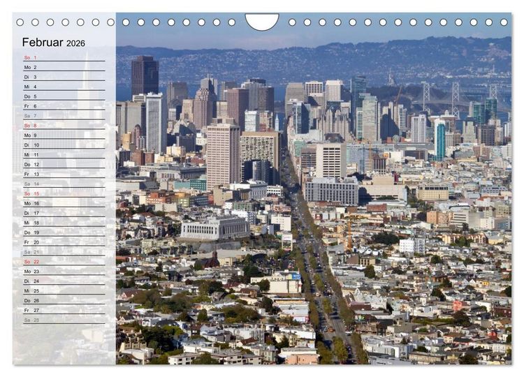 Produktbild: SAN FRANCISCO Traumstadt in Kalifornien (Wandkalender 2026 DIN A4 quer), CALVENDO Monatskalender
