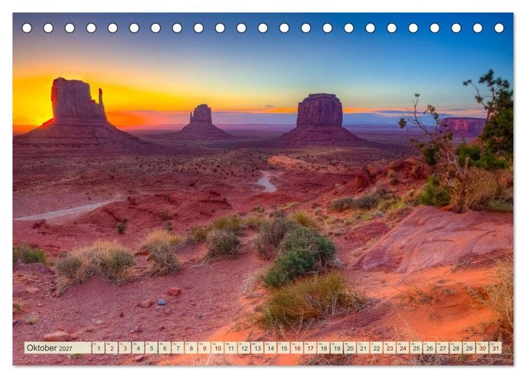 Produktbild: Unterwegs in ARIZONA (Tischkalender 2027 DIN A5 quer), CALVENDO Monatskalender