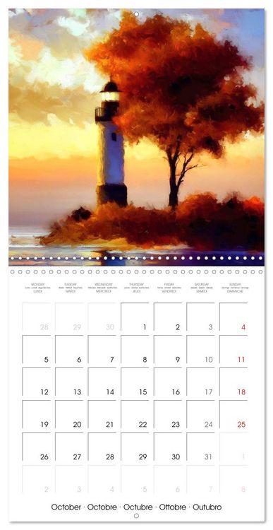 Produktbild: Fantasy lighthouses (Wall Calendar 2026 12 &times; 12 Inch) CALVENDO 12 Month Wall Calendar