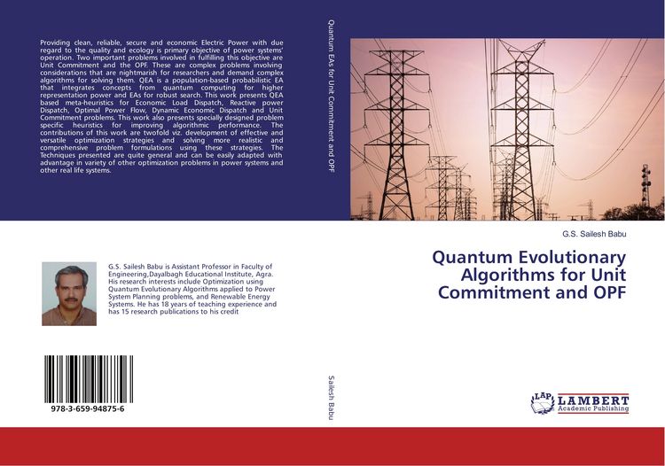 Produktbild: Quantum Evolutionary Algorithms for Unit Commitment and OPF