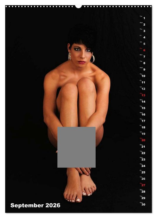 Produktbild: Seated naked beauties (High Quality Premium Wall Calendar 2026 DIN A2 portrait),CALVENDO 12 Month Wall Calendar