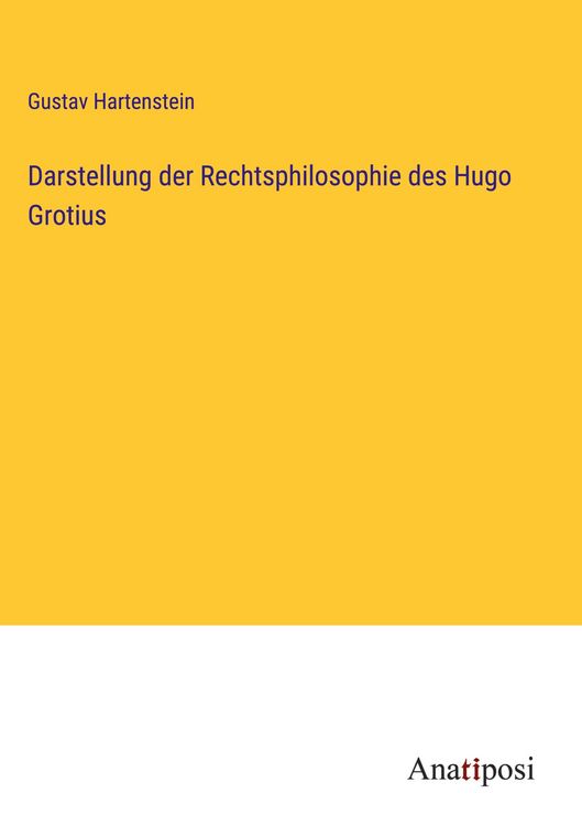Produktbild: Darstellung der Rechtsphilosophie des Hugo Grotius