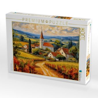 Produktbild: CALVENDO Puzzle Dorf in den Weinbergen | 1000 Teile Lege-Gr&ouml;&szlig;e 64x48cm Foto-Puzzle f&uuml;r gl&uuml;ckliche Stunden