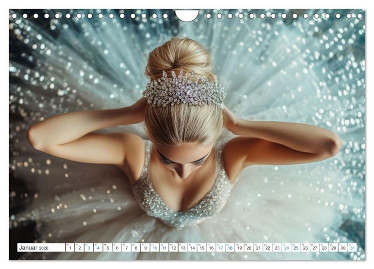 Produktbild: Ballerinas in Diamanten (Wandkalender 2026 DIN A4 quer), CALVENDO Monatskalender