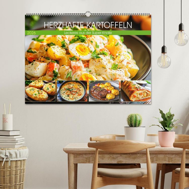 Produktbild: Herzhafte Kartoffeln. Leckeres aus der Super-Knolle (Wandkalender 2026 DIN A2 quer), CALVENDO Monatskalender