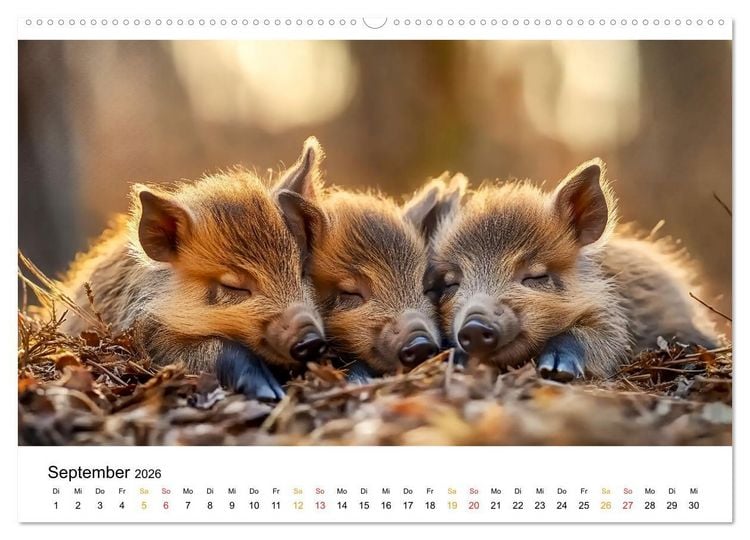 Produktbild: Wenn Tierchen tr&auml;umen (hochwertiger Premium Wandkalender 2026 DIN A2 quer), Kunstdruck in Hochglanz