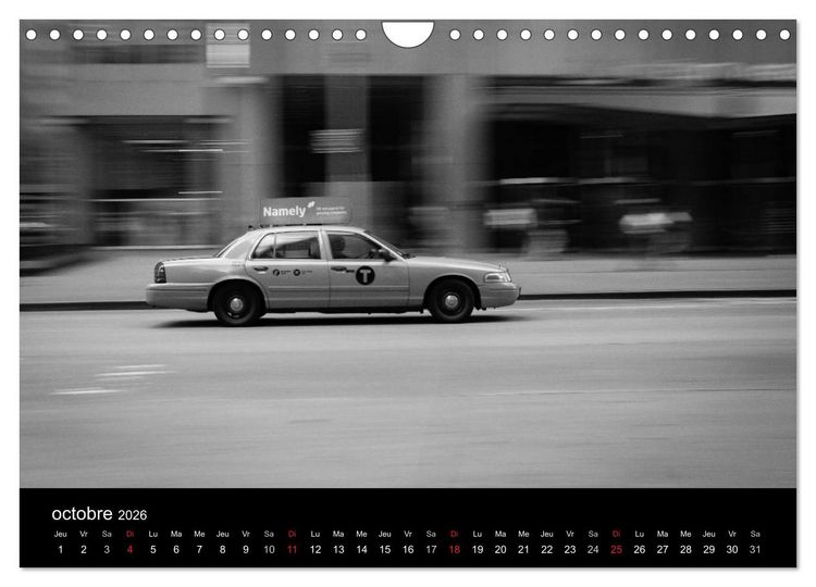 Produktbild: New York en noir et blanc (Calendrier mural 2026 DIN A4 vertical), CALVENDO calendrier mensuel