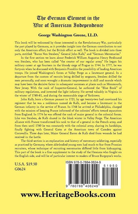 Produktbild: The German Element in the War of American Independence