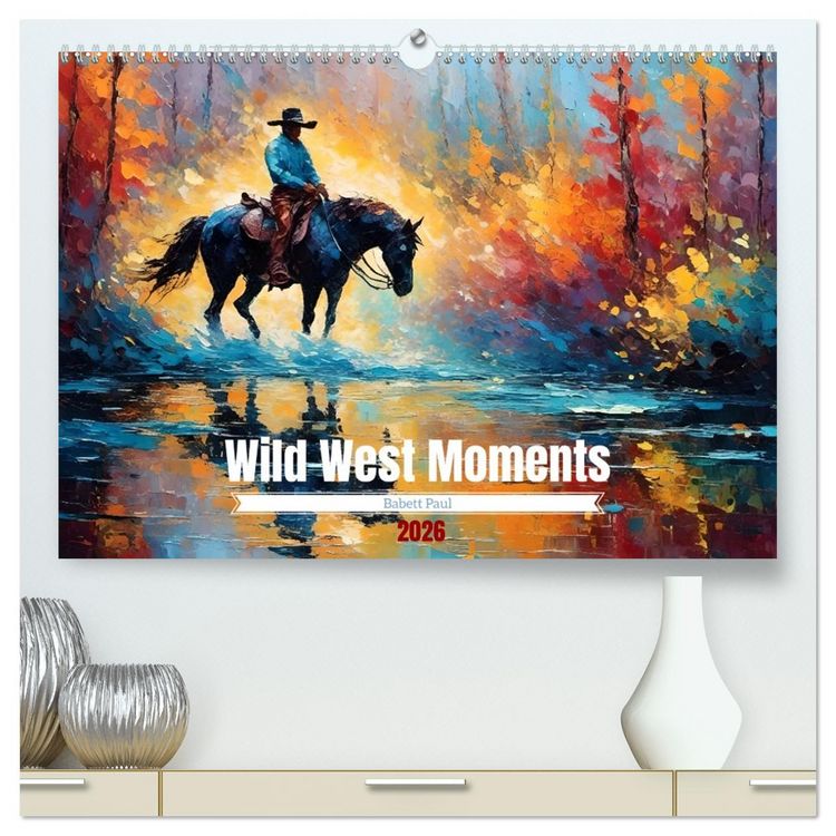 Produktbild: Wild West Moments (hochwertiger Premium Wandkalender 2026 DIN A2 quer), Kunstdruck in Hochglanz