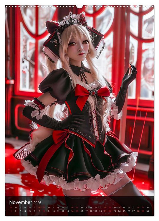 Produktbild: Anime-Girls - Japanische Kawaii-Sch&ouml;nheiten im Anime-Stil (Wandkalender 2026 DIN A2 hoch), CALVENDO Monatskalender