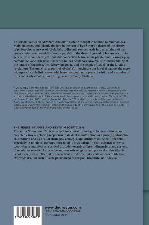 Produktbild: Abraham Abulafia&rsquo;s Esotericism