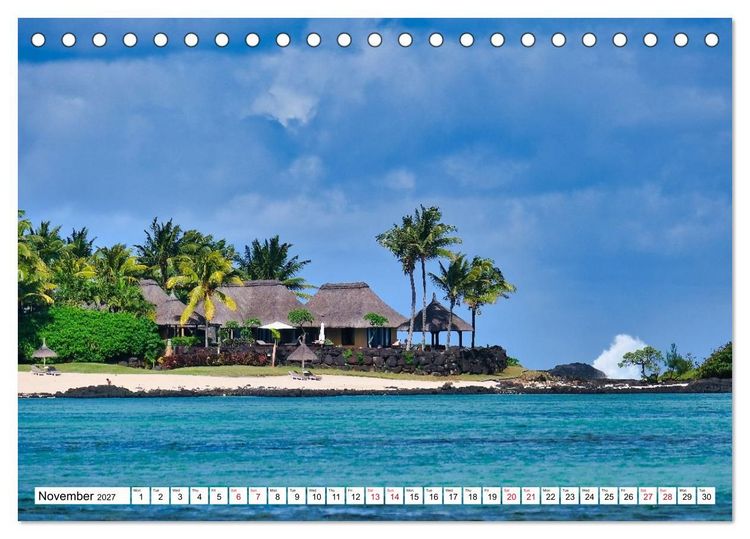 Produktbild: Mauritius - Holiday island in the Indian Ocean (Desk Calendar 2027 DIN A5 landscape), CALVENDO 12 Month DeskCalendar