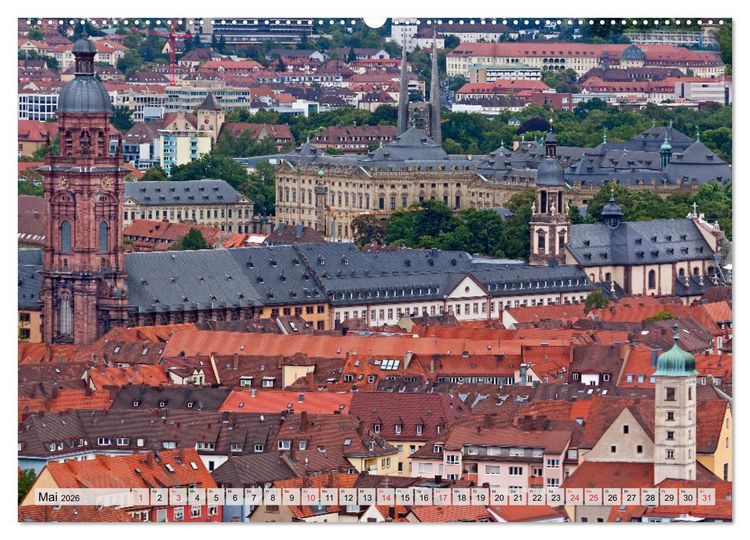 Produktbild: W&Uuml;RZBURG - ALTSTADT IMPRESSIONEN (Wandkalender 2026 DIN A2 quer), CALVENDO Monatskalender