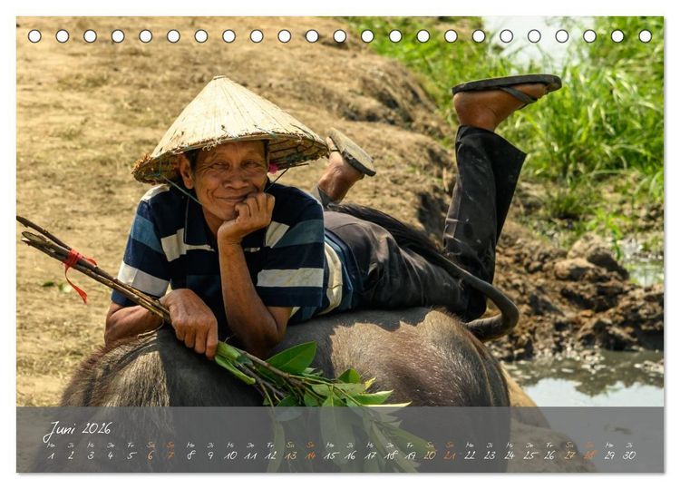 Produktbild: Vietnam von Hanoi bis Phu Quoc Menschen, Landschaften und St&auml;dte (Tischkalender 2026 DIN A5 quer), CALVENDO Monatskalender