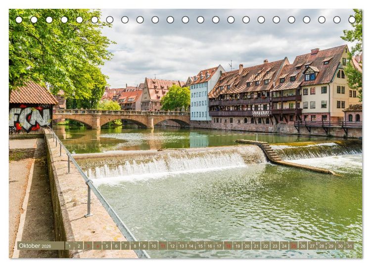 Produktbild: N&uuml;rnberg - Historische Altstadt (Tischkalender 2026 DIN A5 quer), CALVENDO Monatskalender