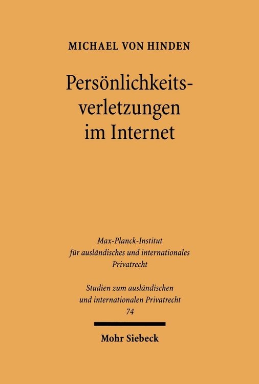 Produktbild: Persönlichkeitsverletzungen im Internet