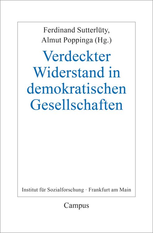 Produktbild: Verdeckter Widerstand in demokratischen Gesellschaften
