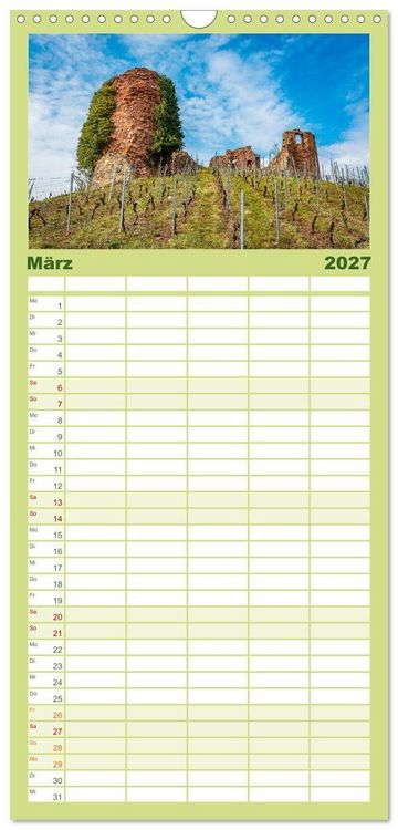 Produktbild: Familienplaner 2027 - Burgen des Hunsr&uuml;cks mit 5 Spalten (Wandkalender, 21 x 45 cm) CALVENDO