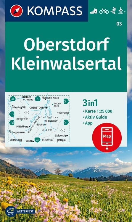Bild vom Artikel KOMPASS Wanderkarte 03 Oberstdorf, Kleinwalsertal 1:25.000 vom Autor 