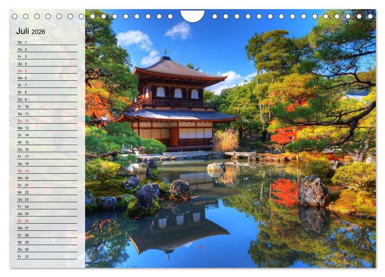 Produktbild: Japan. Im Land der aufgehenden Sonne (Wandkalender 2026 DIN A4 quer), CALVENDO Monatskalender