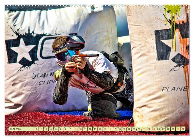 Produktbild: Paintball - so cool (Wandkalender 2026 DIN A2 quer), CALVENDO Monatskalender