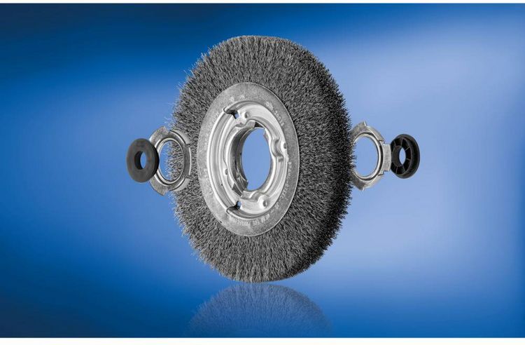 Produktbild: PFERD TOOLS Rundb&uuml;rste breit ungezopft RBU &Oslash; 200 x 25 mm variable Bohrung Edelstahl-Draht-&Oslash; 0,30 f&uuml;r Schleifbock 1 POS RBU 20025/AK32-2 INOX 0,30