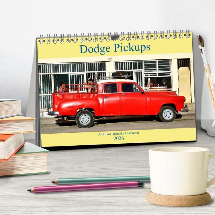 Produktbild: Dodge Pickups - Amerikas legend&auml;re Lastenesel (Tischkalender 2026 DIN A5 quer), CALVENDO Monatskalender