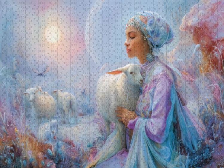 Produktbild: CALVENDO Puzzle Gl&uuml;ckselige Welten | 1000 Teile Lege-Gr&ouml;&szlig;e 64x48cm Foto-Puzzle f&uuml;r gl&uuml;ckliche Stunden
