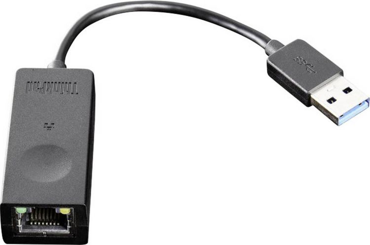 Produktbild: Lenovo ThinkPad USB 3.0 Ethernet adapter Netzwerkadapter 1000 MBit/s USB-A (USB 3.0), Gigabit-LAN (1 Gbit/s)
