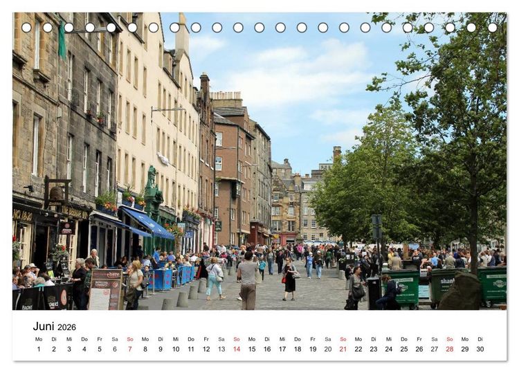 Produktbild: Schottlands Hauptstadt Edinburgh (Tischkalender 2026 DIN A5 quer), CALVENDO Monatskalender