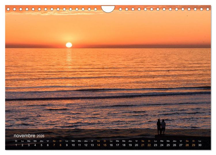 Produktbild: Baie de Somme Couchers de soleil (Calendrier mural 2026 DIN A4 vertical), CALVENDO calendrier mensuel