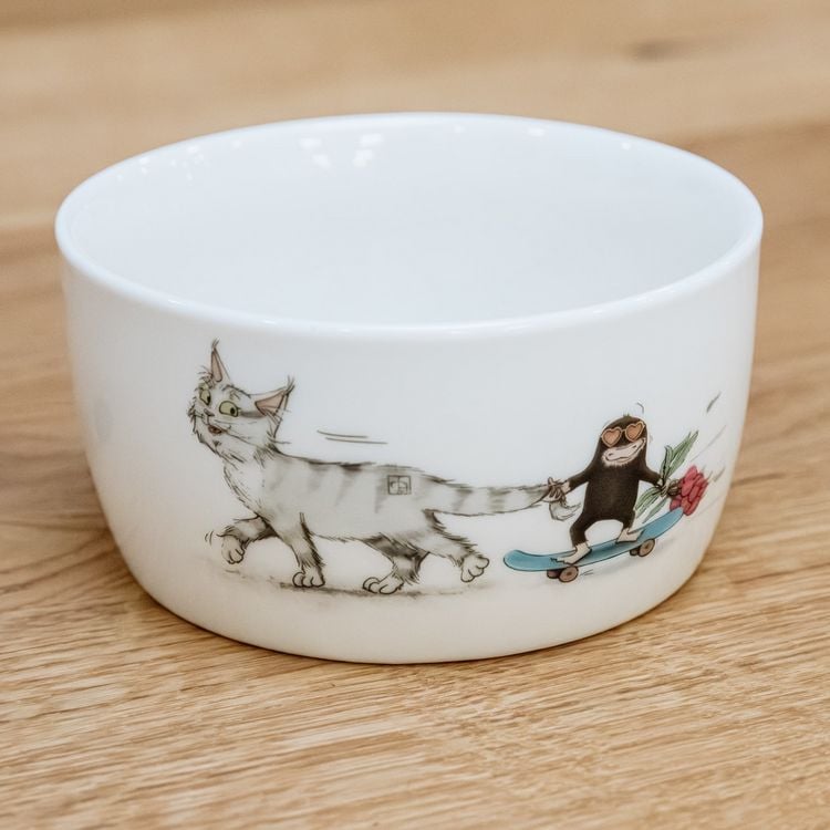 Produktbild: Porzellanschale "Kater Jack & Maulwurf G&uuml;nter"