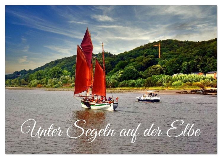 Produktbild: Unter Segeln auf der Elbe (Tischkalender 2026 DIN A5 quer), CALVENDO Monatskalender