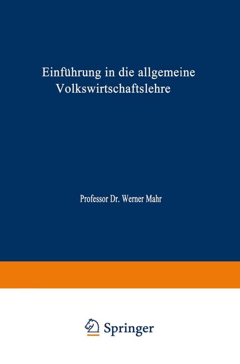 Produktbild: Einf&uuml;hrung in die Allgemeine Volkswirtschaftslehre