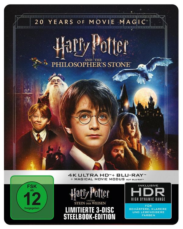 Produktbild: Harry Potter und der Stein der Weisen + Magical Movie Modus (Steelbook) (4K Ultra HD)