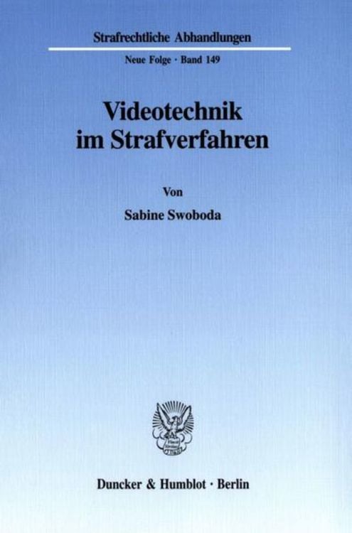 Bild vom Artikel Videotechnik im Strafverfahren. vom Autor Sabine Swoboda