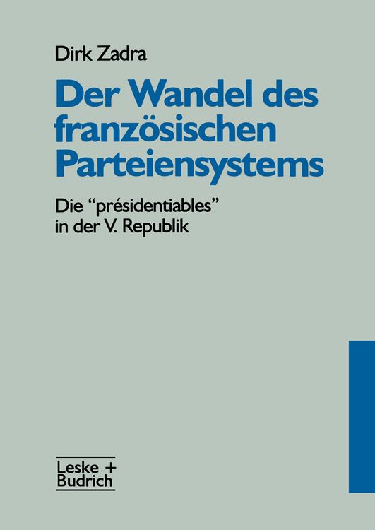 Produktbild: Der Wandel des franz&ouml;sischen Parteiensystems