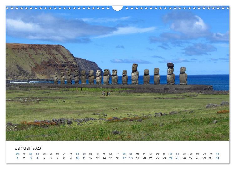 Produktbild: Die Osterinsel - mystisches Inselparadies im S&uuml;dostpazifik (Wandkalender 2026 DIN A3 quer), CALVENDO Monatskalender