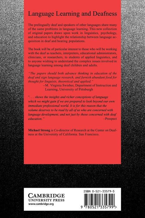 Produktbild: Language Learning and Deafness