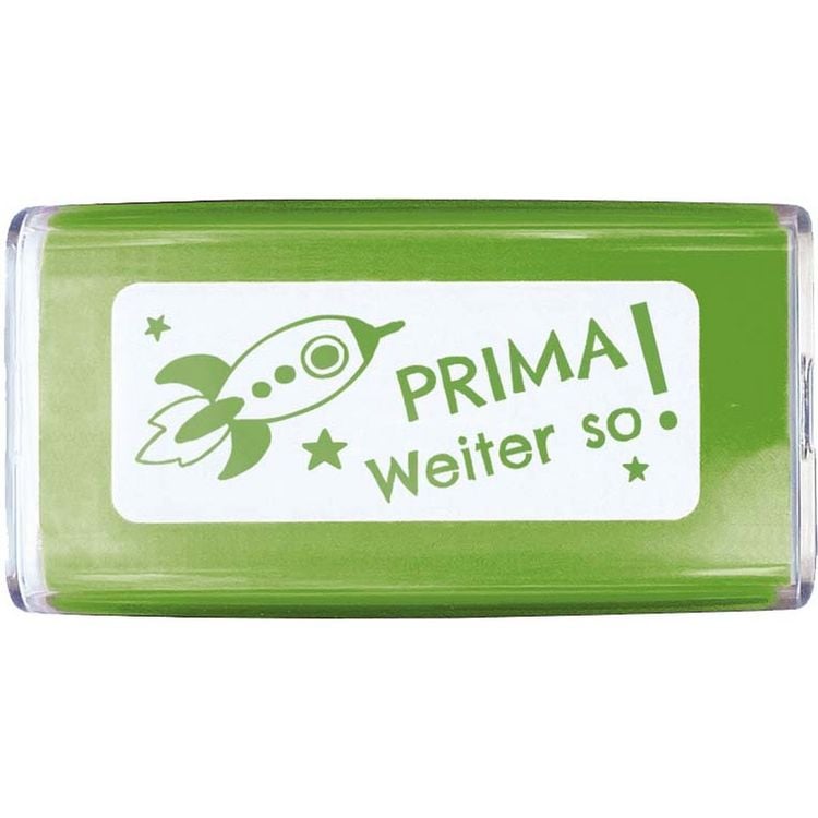 Produktbild: COLOP NIO School Motivations-Stempel, Prima weiter so, Abdruckfarbe smooth green, 38 x 14mm