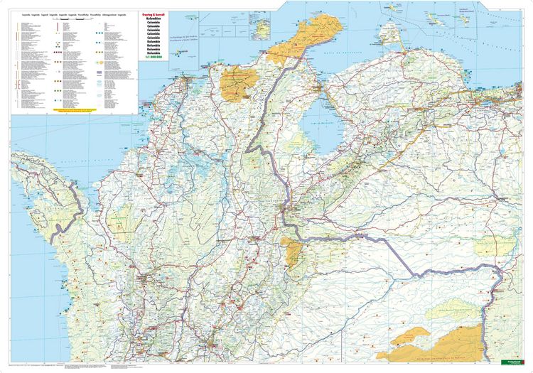 Produktbild: Kolumbien, Autokarte 1:1 Mio.
