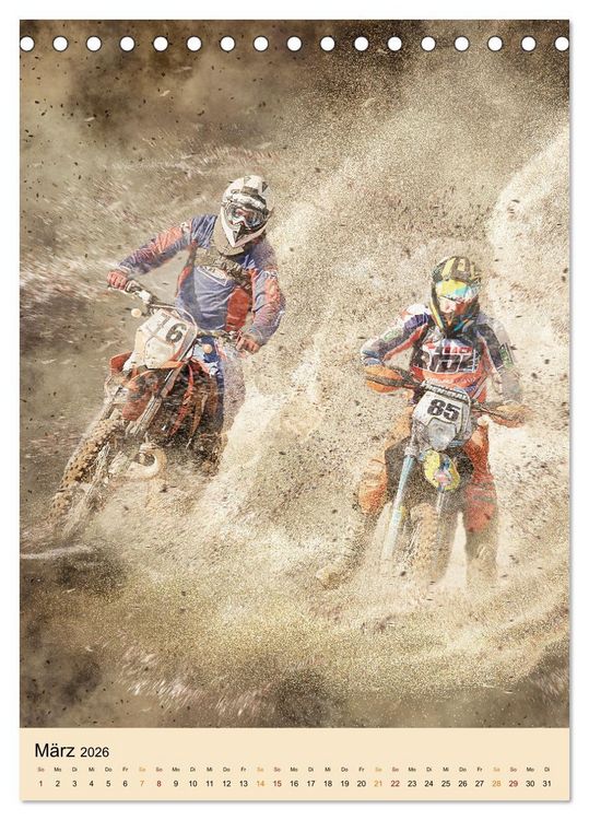 Produktbild: Motocross - Sport der Extreme (Tischkalender 2026 DIN A5 hoch), CALVENDO Monatskalender