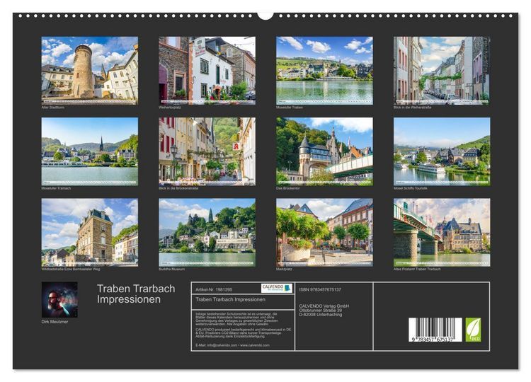 Produktbild: Traben Trarbach Impressionen (hochwertiger Premium Wandkalender 2026 DIN A2 quer), Kunstdruck in Hochglanz