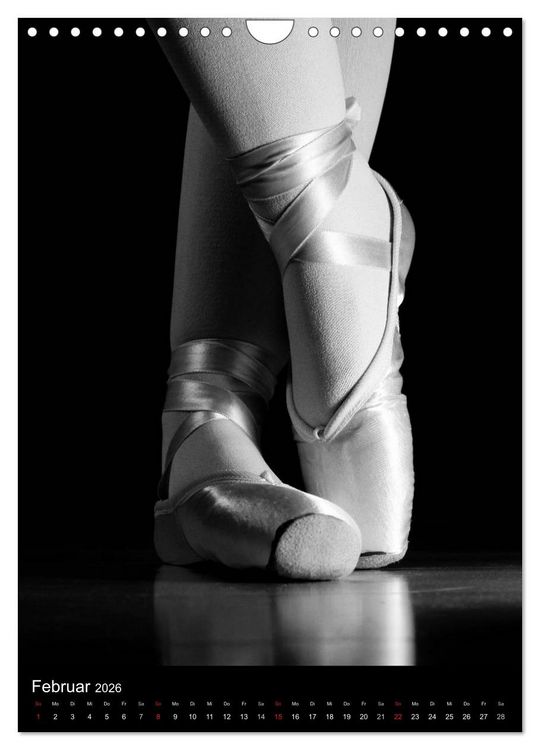 Produktbild: Ballett Schwarzweiss (Wandkalender 2026 DIN A4 hoch), CALVENDO Monatskalender